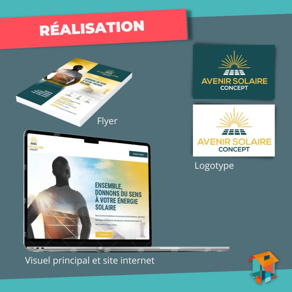 Visuel communication Avenir solaire concept réalisé par Digibat