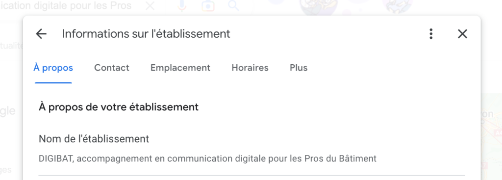 Notre d'établissement DIGIBAT